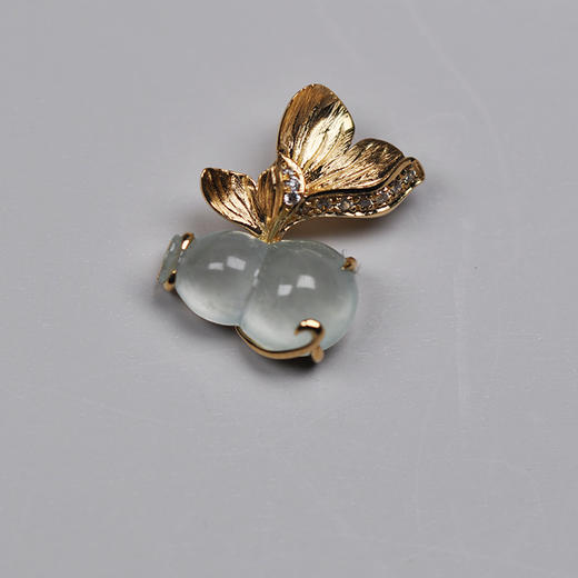 「杏福一世」翡翠葫芦吊坠【定制】 商品图0