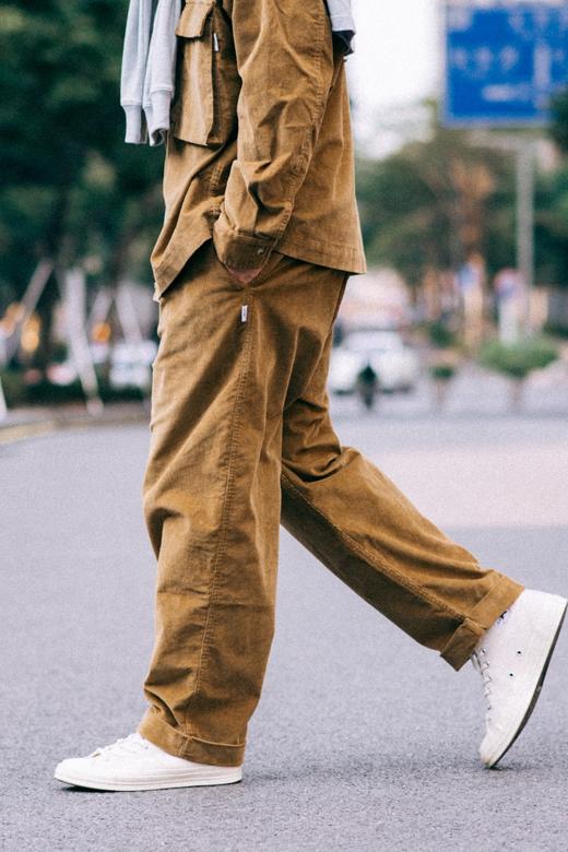 OURDAILYDOSE 19AW CORDUROY PANTS 宽松灯芯绒单褶九分休闲裤 商品图0