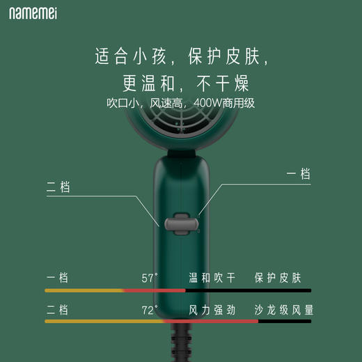 娜么美电吹风HD-MN01家用学生小功率迷你吹风机小型折叠便携式旅行风筒 商品图4