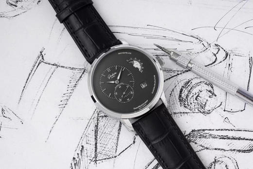 格拉苏蒂 原创偏心系列 AI“德味儿”的腕表———格拉苏蒂原创90偏心大日历 商品图0