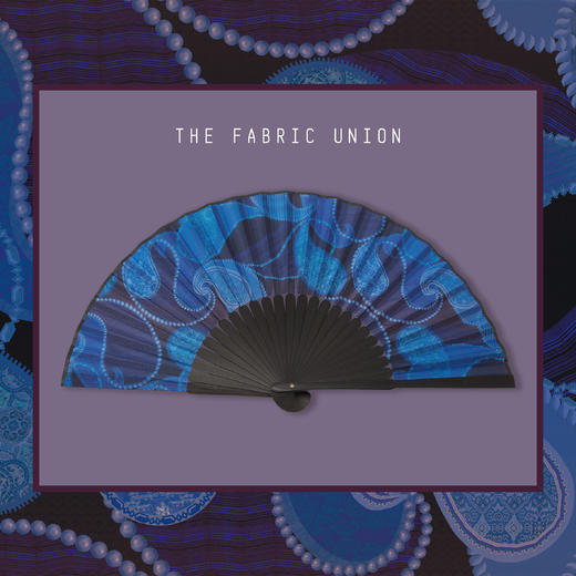 THE FABRIC UNION「海上梦旅」系列 印花丝绸折扇 商品图1