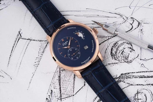 格拉苏蒂 原创偏心系列 AI“德味儿”的腕表———格拉苏蒂原创90偏心大日历 商品图0