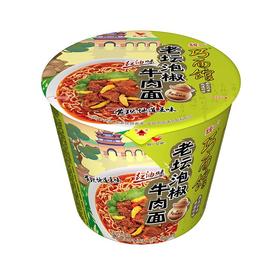 统一 巧面馆 老坛泡椒牛肉面107g/桶