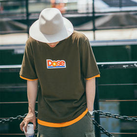 OURDAILYDOSE 原创日系潮牌 恶搞LOGO宽松水洗圆领短袖休闲T恤男