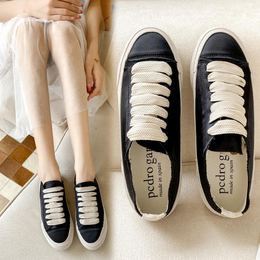 妃伊斯西班牙风小众薄款绸缎小白鞋 四款合集 商品图1