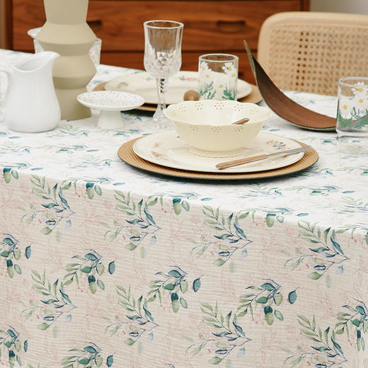 春日绿芽桌布田园美式茶几餐桌桌布 商品图2