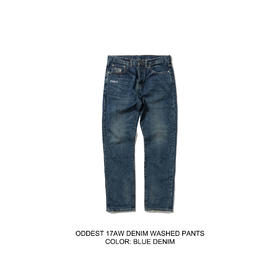 OURDAILYDOSE 17AW DENIM WASHED PANTS 丹宁刺绣水洗做旧牛仔裤