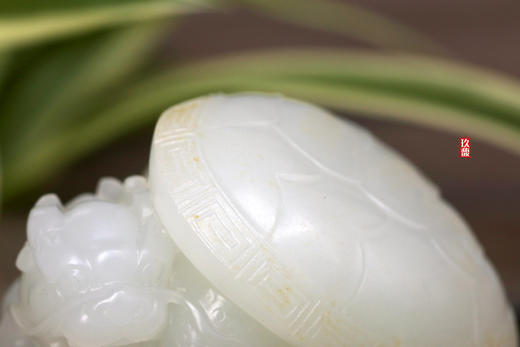 和田玉（羊脂白玉）籽料挂件-- 龙龟 44.5g 商品图7