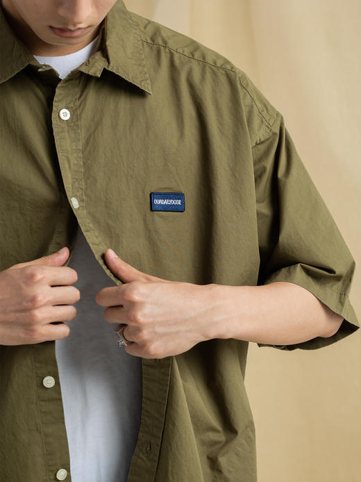 OURDAILYDOSE 21SS 原创夏季新款日系宽松Cityboy风素色短袖衬衫 商品图3
