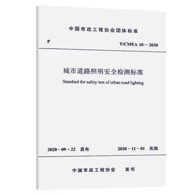 T/CMEA 10-2020城市道路照明安全检测标准