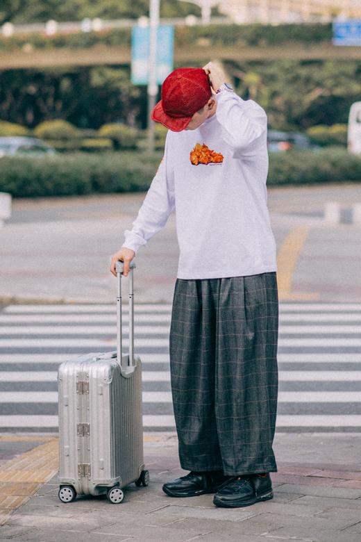 OURDAILYDOSE 19AW 原创设计日系复古百搭宽松格子阔腿裤 休闲裤 商品图1