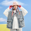 UNIFREE牛仔马甲女个性时尚2021年春秋新款牛仔背心外套宽松外搭 商品缩略图3