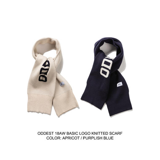 OURDAILYDOSE 18AW SCARF 原创LOGO提花防寒保暖针织毛线围巾 商品图0