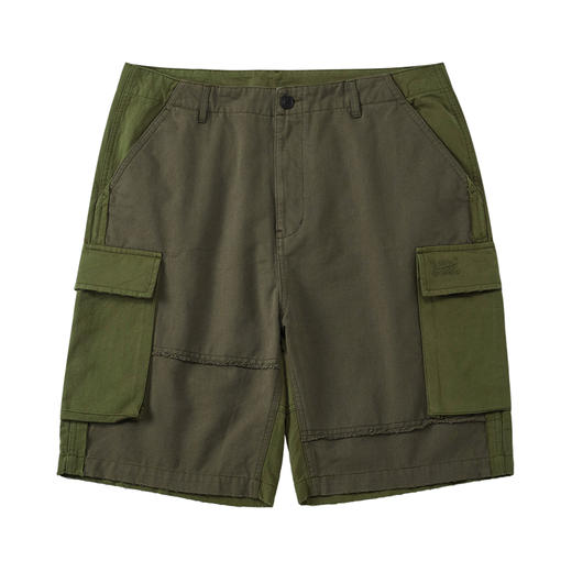 OURDAILYDOSE 20SS 原创宽松水洗做旧拼接工装短裤 五分休闲裤 商品图4