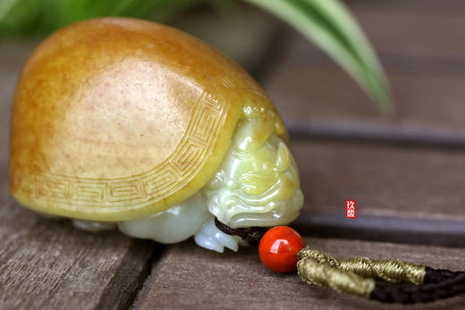 和田玉（白玉）籽料挂件-- 龙龟 69g 商品图1