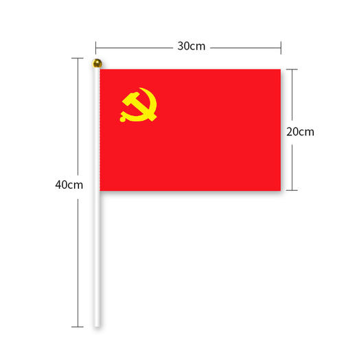 国产小党旗2Y20X30XDQ2Y 20X30 中国国旗党旗团旗五星红旗大红旗旗帜广告旗班旗公司旗 商品图3