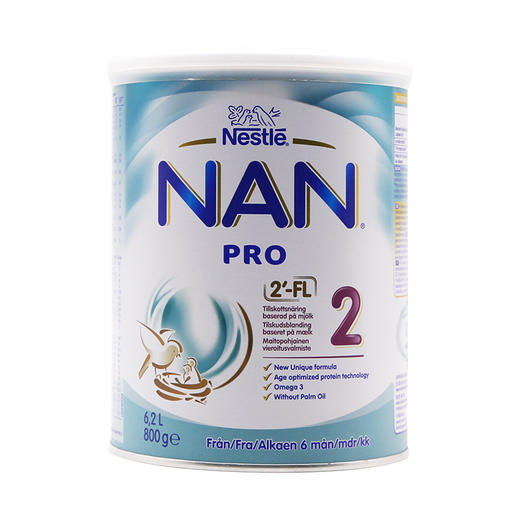 [保税区]瑞典雀巢能恩2段 800g. Nestle Nan Pro 2 Modersmjölksers Från 6 Månader 商品图1