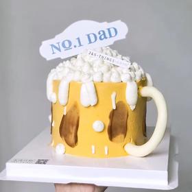 父亲节创意蛋糕（进口淡奶油➕水果夹层）提前3小时预定