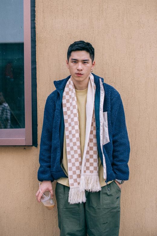 OURDAILYDOSE 19AW SCARF 原创拼色格子提花防寒保暖针织毛线围巾 商品图2