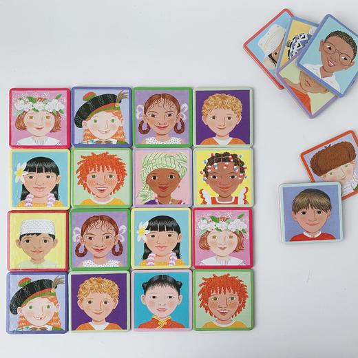 美国eeBoo儿童情商启蒙闪卡人脸识别记忆配对早教益智桌游 商品图3