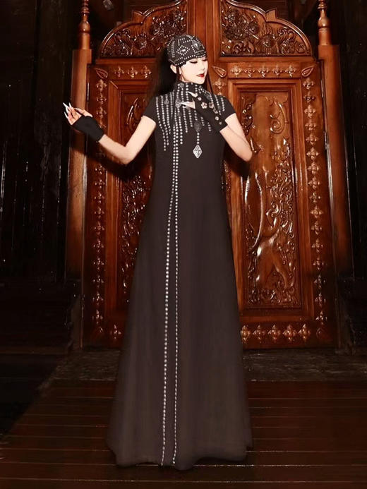 零珠片玉棉麻连衣裙 |杨老师经典款 | 现货 商品图2