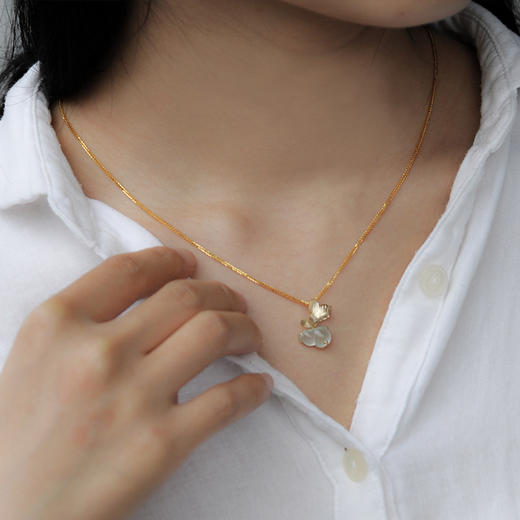 「杏福一世」翡翠葫芦吊坠【定制】 商品图3