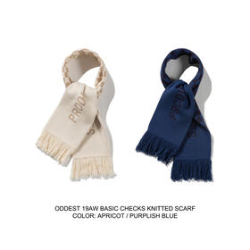 OURDAILYDOSE 19AW SCARF 原创拼色格子提花防寒保暖针织毛线围巾