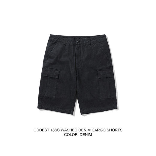 OURDAILYDOSE 18SS 夏季基础宽松大口袋水洗牛仔工装短裤 休闲裤 商品图0