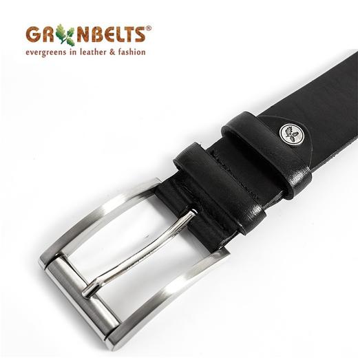 德国GREENBELTS经典休闲商务牛皮腰带黑色sandro35L1010 商品图2