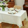 森系格纹饰边桌布田园日式长方形防水桌布 商品缩略图3