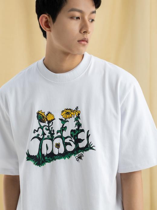 OURDAILYDOSE 21SS 原创潮牌趣味植物花卉图案 圆领宽松T恤短袖 商品图3