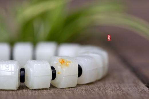 和田玉（白玉）籽料仿古手串 55-60g 商品图2