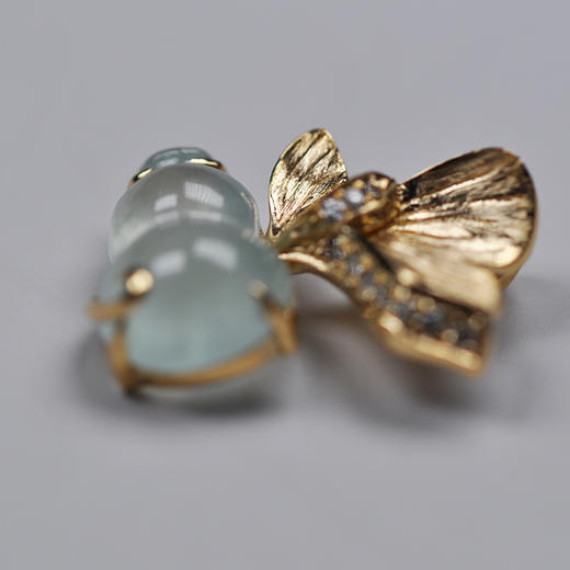 「杏福一世」翡翠葫芦吊坠【定制】 商品图1