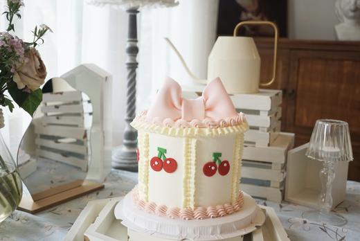 粉色翻糖蝴蝶结小樱桃 商品图2