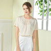 丁摩 真丝上衣T恤重磅桑蚕丝短袖小衫洋气Q121136 商品缩略图7
