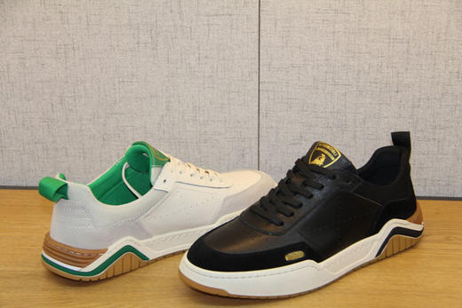 豪行春新款11185106真皮运动板鞋休闲皮鞋软底韩版潮流网男红单鞋 商品图4