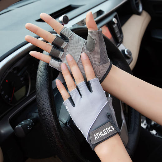 骑行健身护手腕防滑手套 I 夏季男女运动防晒半指训练手套 商品图9