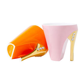 【亏本清仓】ROYALPalax  高跟鞋镀金骨瓷水杯咖啡杯（不支持无理由退换）[福利品]