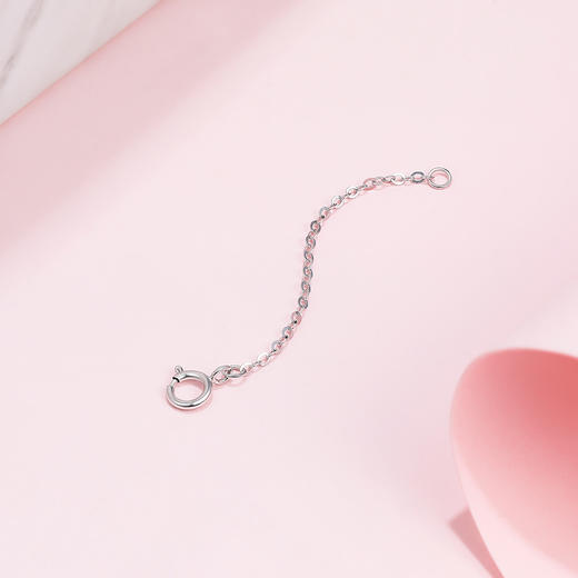 周六福 18K玫瑰金延长链 项链加长尾链 可调节 黄白红三色可选 多彩 商品图2