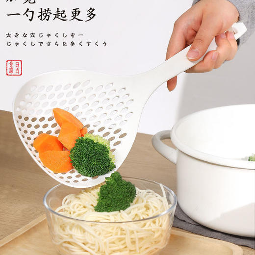 【主播推荐 2只装】日式耐高温大漏勺  便捷收纳柔软安全 捞凉虾捞面煮面漏网捞勺 商品图5