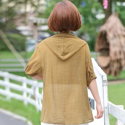 MQ-YBD-F388新款夏装中年妈妈韩版时尚宽松连帽棉上衣 商品图4