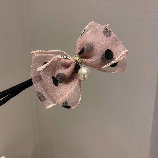 「买一送一」 网红懒人欧根纱花苞头卷发神器棒 I 丸子头波点蝴蝶结盘发器 商品图7