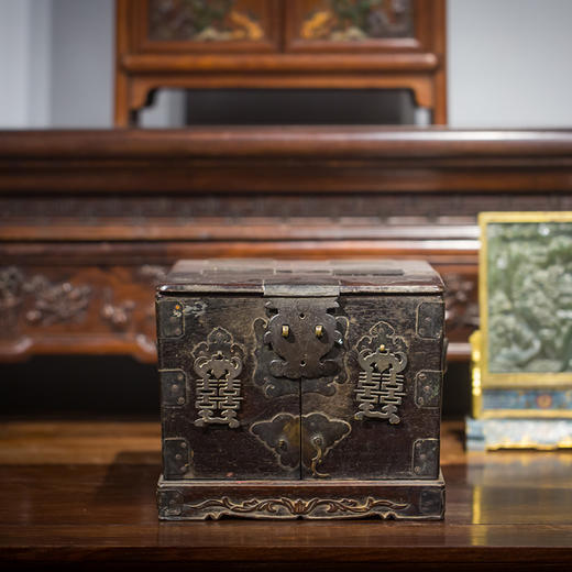 清代  红木折叠式镜箱 商品图1