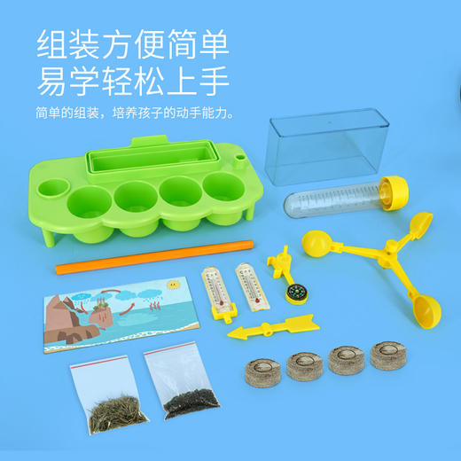 暖爸 儿童生态气象站植物培育温度雨量风力观测男孩女孩幼儿园学生小盆栽种植观察玩具 商品图3