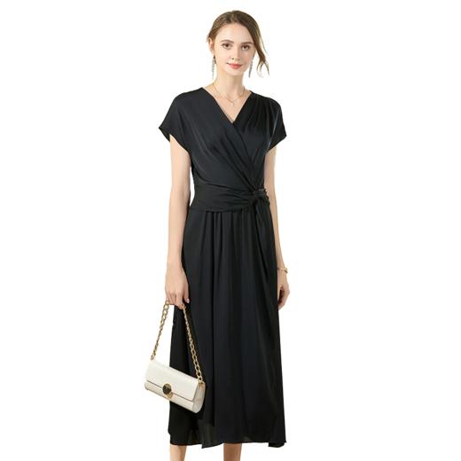 丁摩 真丝连衣裙收腰显瘦重磅桑桑蚕丝连衣裙Q121137 商品图1