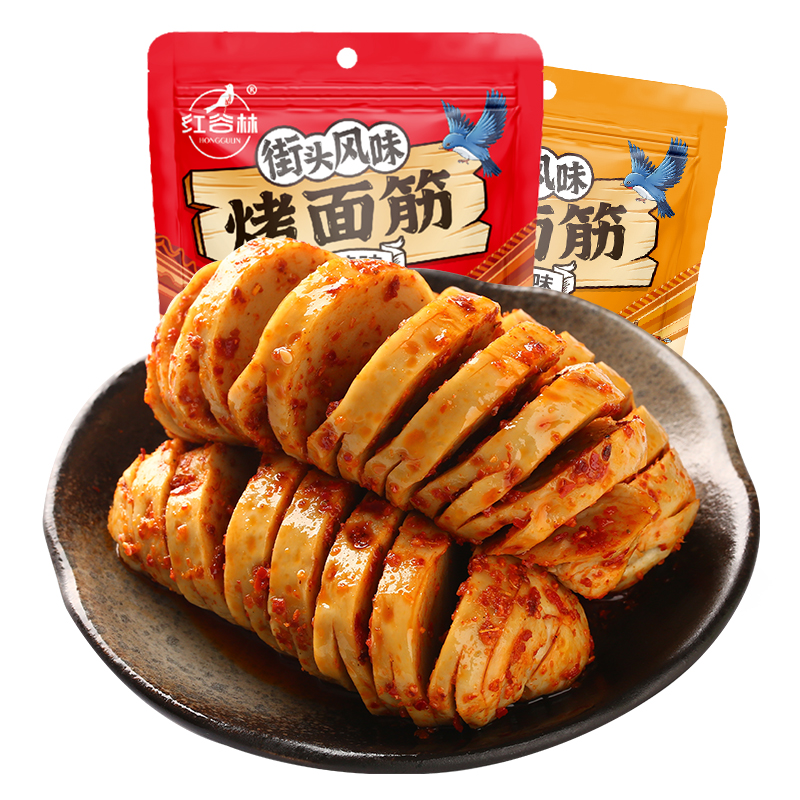 红谷林烤面筋100g怀旧零食解馋香辣烧烤味