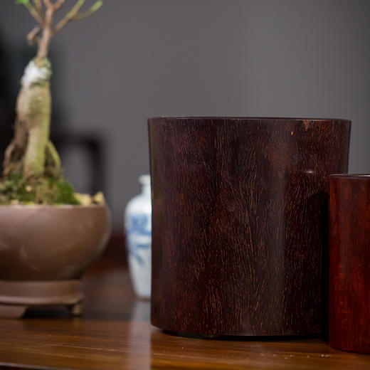 紫檀束腰套筒笔筒（一套三件） 商品图2