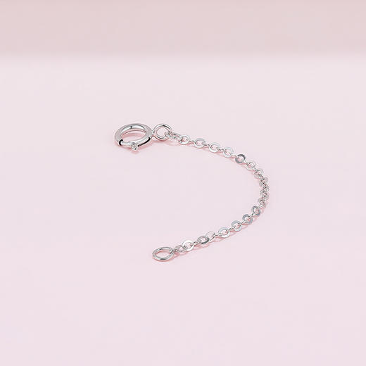 周六福 18K玫瑰金延长链 项链加长尾链 可调节 黄白红三色可选 多彩 商品图3