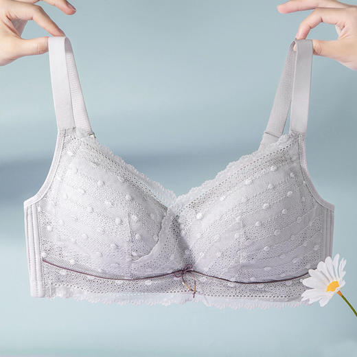雅黛丽内衣女薄杯大胸显小无钢圈上托胸罩薄款蕾丝性感文胸 商品图2