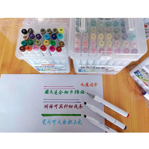 【18.9元/桶】锐牌动漫双头马克笔24色（1407402） 商品图0